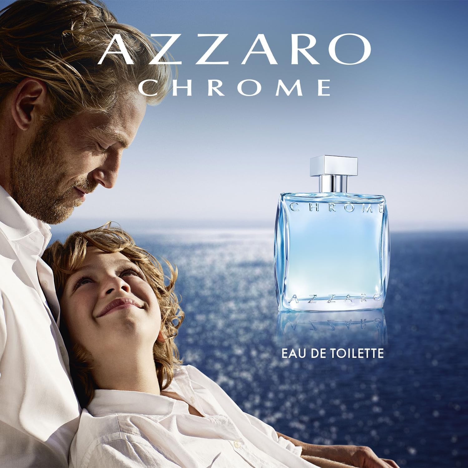 Chrome Eau De Toilette - Fresh Aquatic Mens Cologne - Citrus, Woody, Musky Fragrance -Fresh Notes of Bergamot - Everyday Wear - Classic Summer Beach Scent - Luxury Perfumes for Men