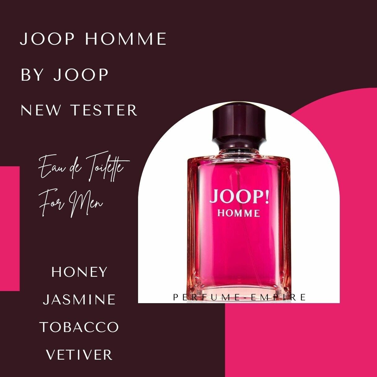 Joop Homme by Joop! 4.2 Oz EDT Cologne for Men Brand New Tester